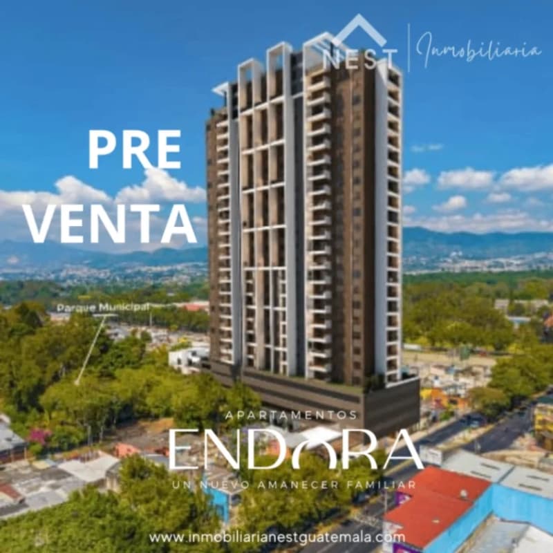ZONA 11 - Edificio ENDORA | Apartamentos en PRE-VENTA de 2 habitaciones. ENGANCHE FRACCIONADO
