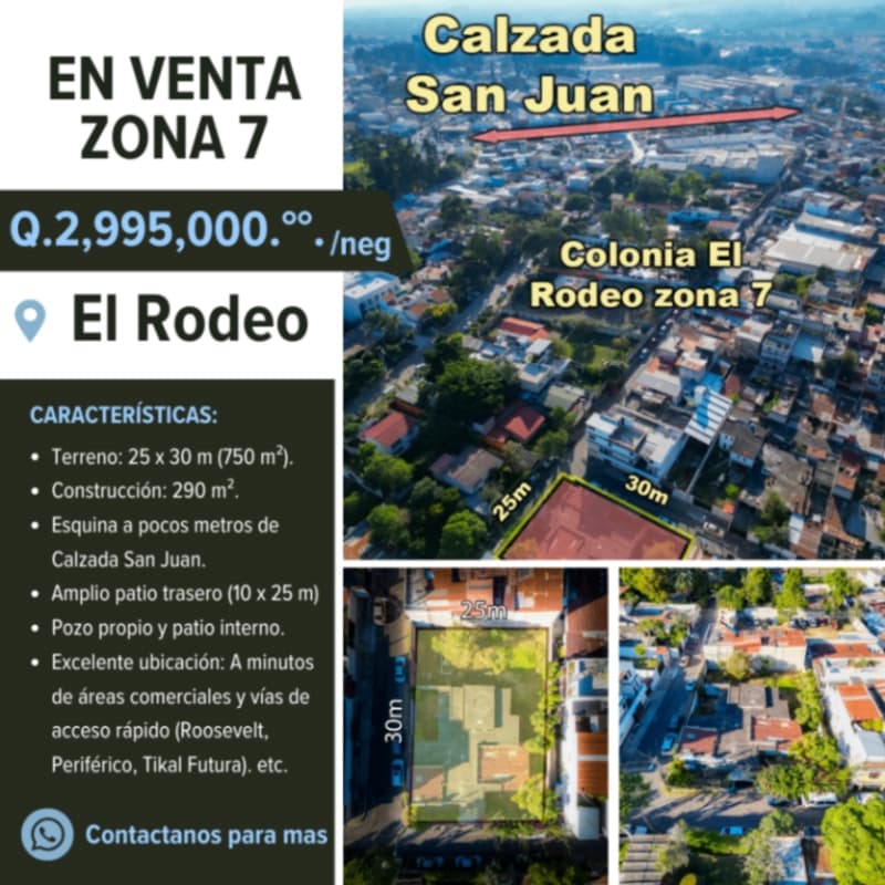 Casa en venta en el Rodeo zona 7 de Guatemala