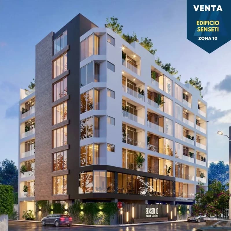 Venta de Apartamento, zona 10, Edificio Senseti