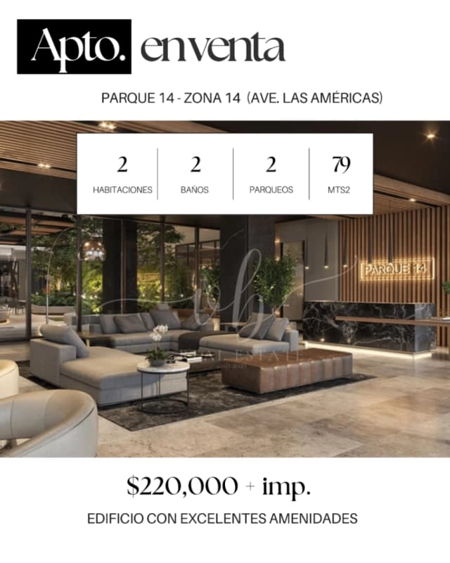 Apartamento en venta - Parque 14 - zona 14