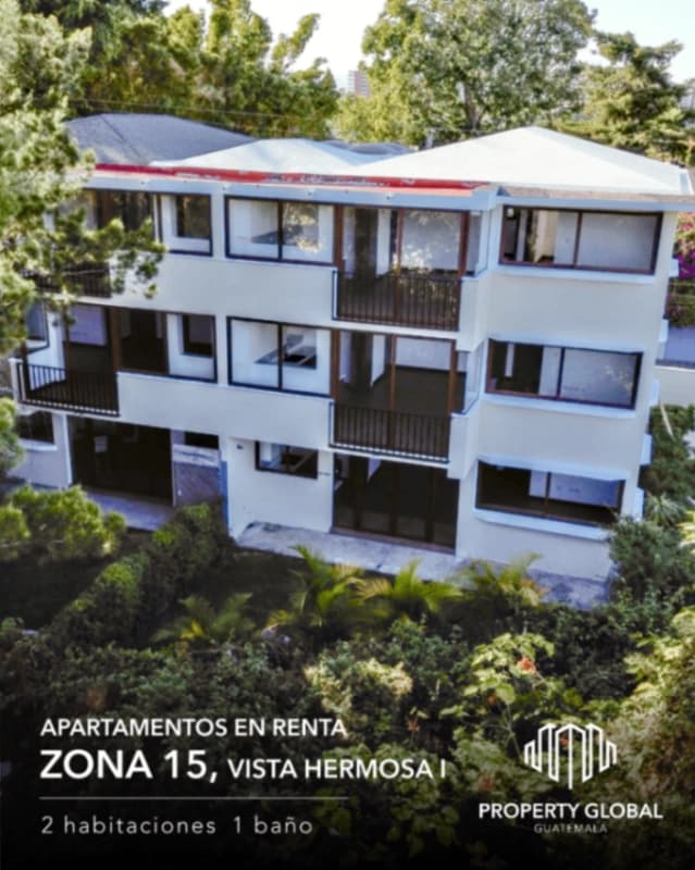 Apartamento 2 dormitorios en renta en zona 15  Vista Hermosa I