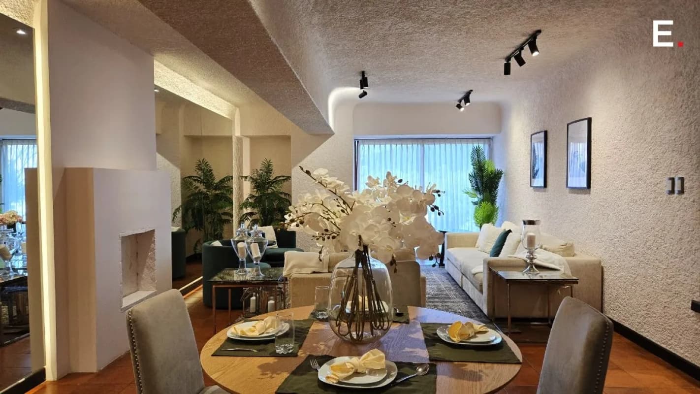 Apartamento con jardín y amueblado en renta- Mediterraneo VH1, Z. 15