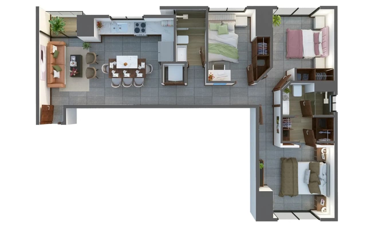 Moderno Apto para estrenar de 3 habitaciones en Vista Hermosa II, zona 15