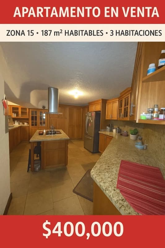 Apartamento en Venta en zona 15 en Vista Hermosa 1