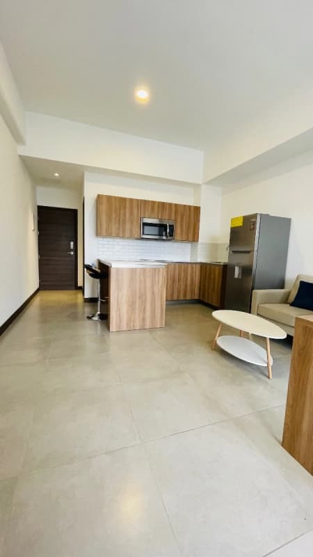 RENTO APARTAMENTO  TIPO ESTUDIO MODERNO Y AMUEBLADO EN EDIFICIO ELEMENTO ZONA 13 FINAL LAS AMÉRICAS