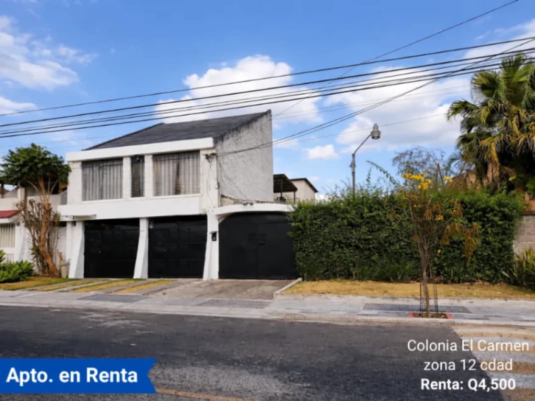 Apartamento en Renta en Colonia El Carmen zona 12 cdad