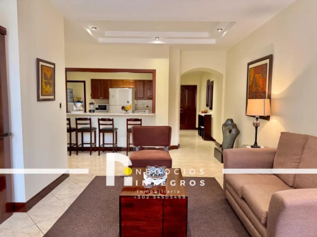 ALQUILO APARTAMENTO AMUEBLADO EN PRIMER NIVEL ZONA 10 MILENIA COLONIA OAKLAND