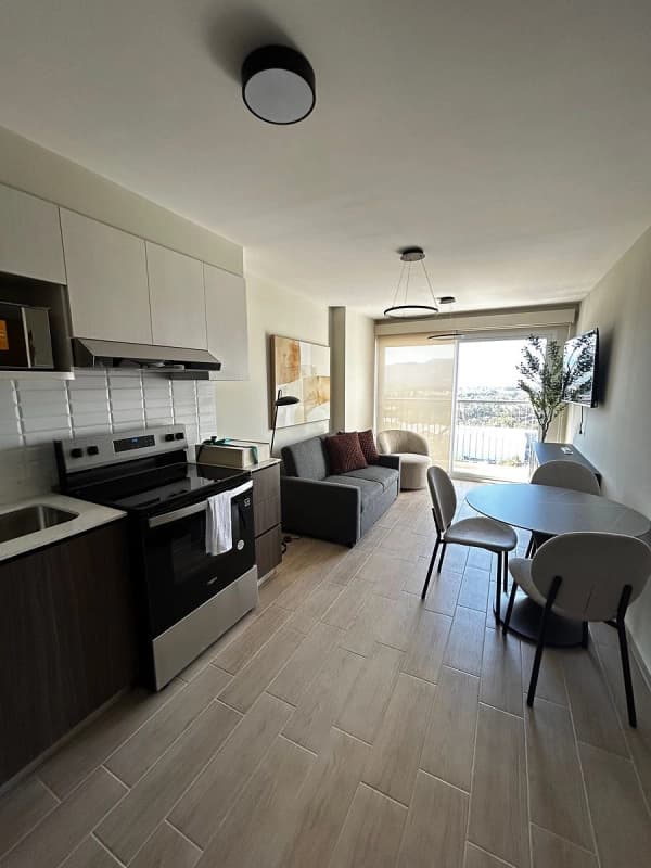 Apartamento en renta en zona 12 de 1 dormitorio amueblado,