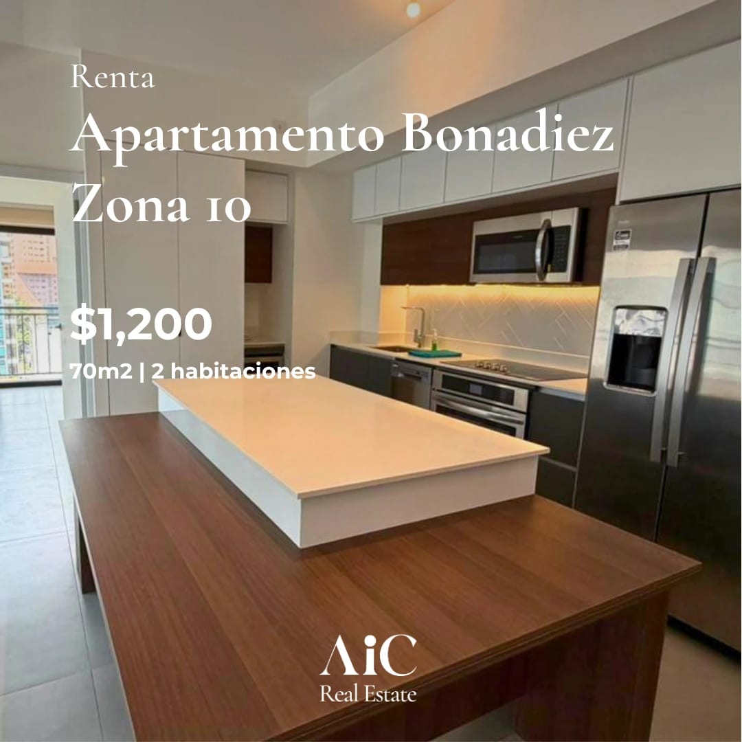Apartamento Amplio y Muy Bien Ubicado 2 Habitaciones Zona 10 Edif. Bon — Apartamento en Alquiler en Bonadiez, Zona 10, Guatemala, Ciudad — foto 1 de 7