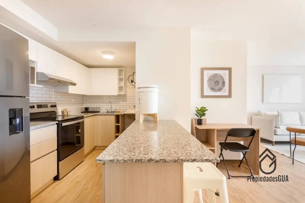 Apartamento con vista, sala ampliada, — Apartamento en Alquiler en Zona 17, Guatemala, Ciudad — foto 1 de 14