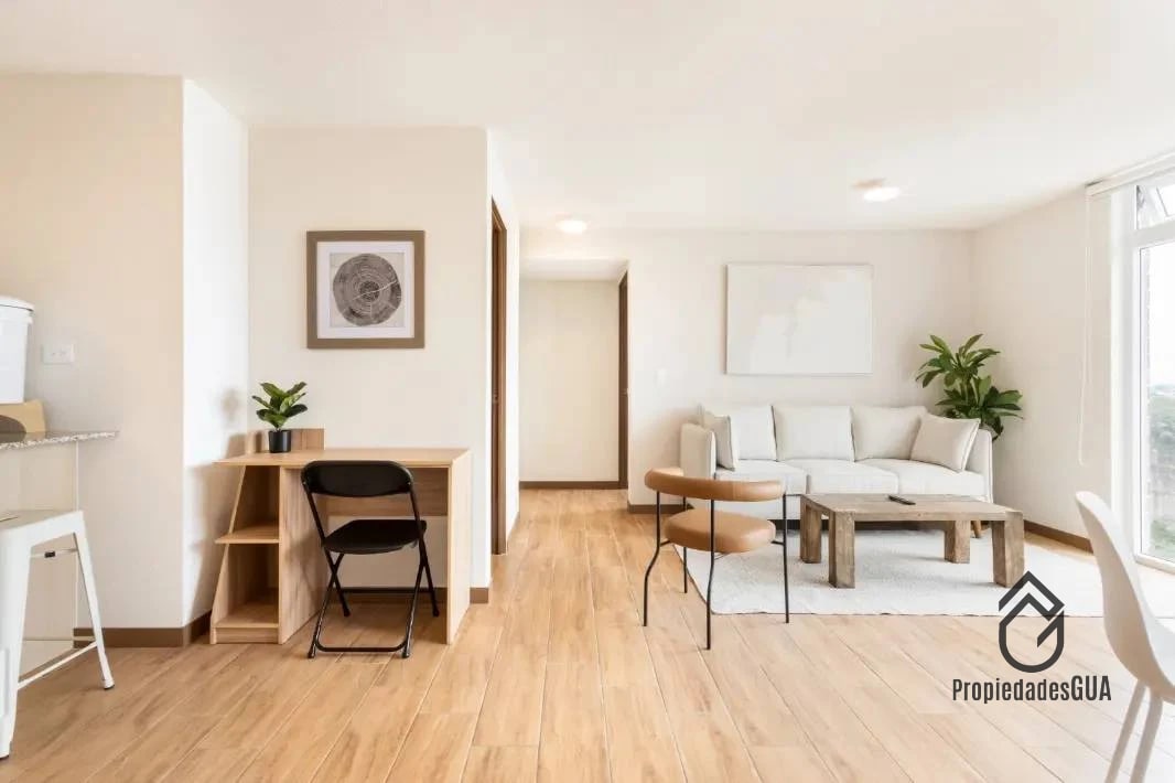 Apartamento con vista, sala ampliada, — Apartamento en Alquiler en Zona 17, Guatemala, Ciudad — foto 7 de 14