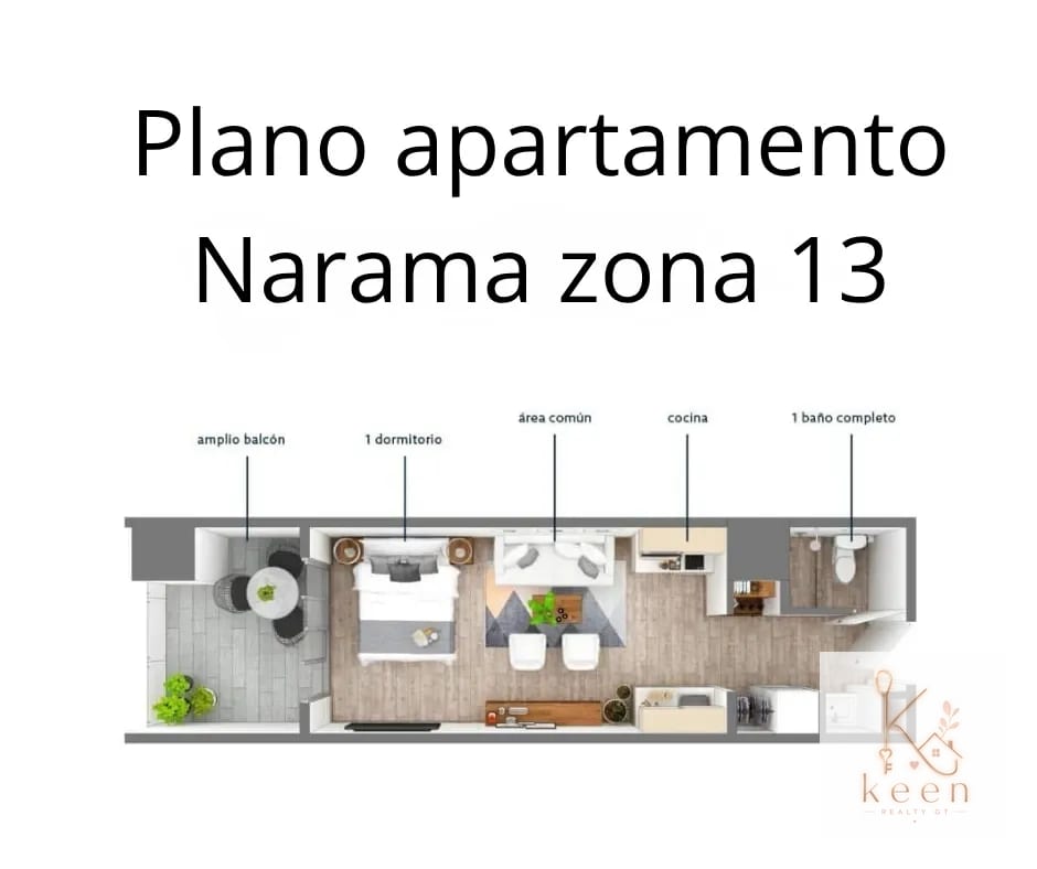 APARTAMENTO AMUEBLADO EN VENTA EDIFICIO NARAMA ZONA 13 — Apartamento en Venta en Narama, Zona 13, Guatemala, Ciudad — foto 15 de 17