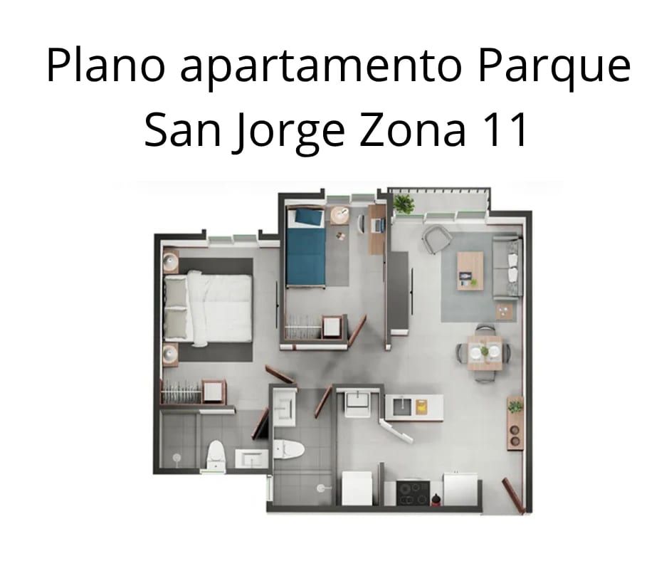 APARTAMENTO AMUEBLADO EN VENTA ZONA 11 EDIFICIO PARQUE SAN JORGE — Apartamento en Venta en Parque San Jorge, Zona 11, Guatemala, Ciudad — foto 10 de 12