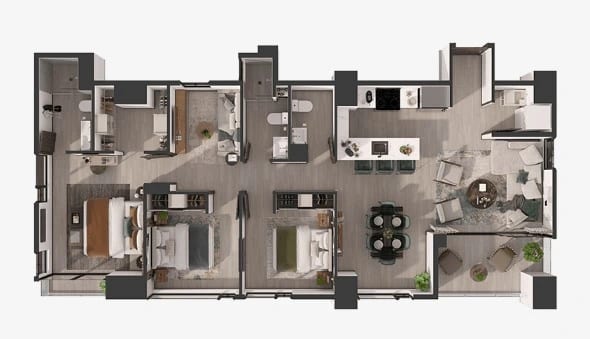 Alquiler de apartamento en zona 13 Verdú para estrenar de 3 dorm. — Apartamento en Alquiler en Verdú, Zona 13, Guatemala, Ciudad — foto 14 de 17