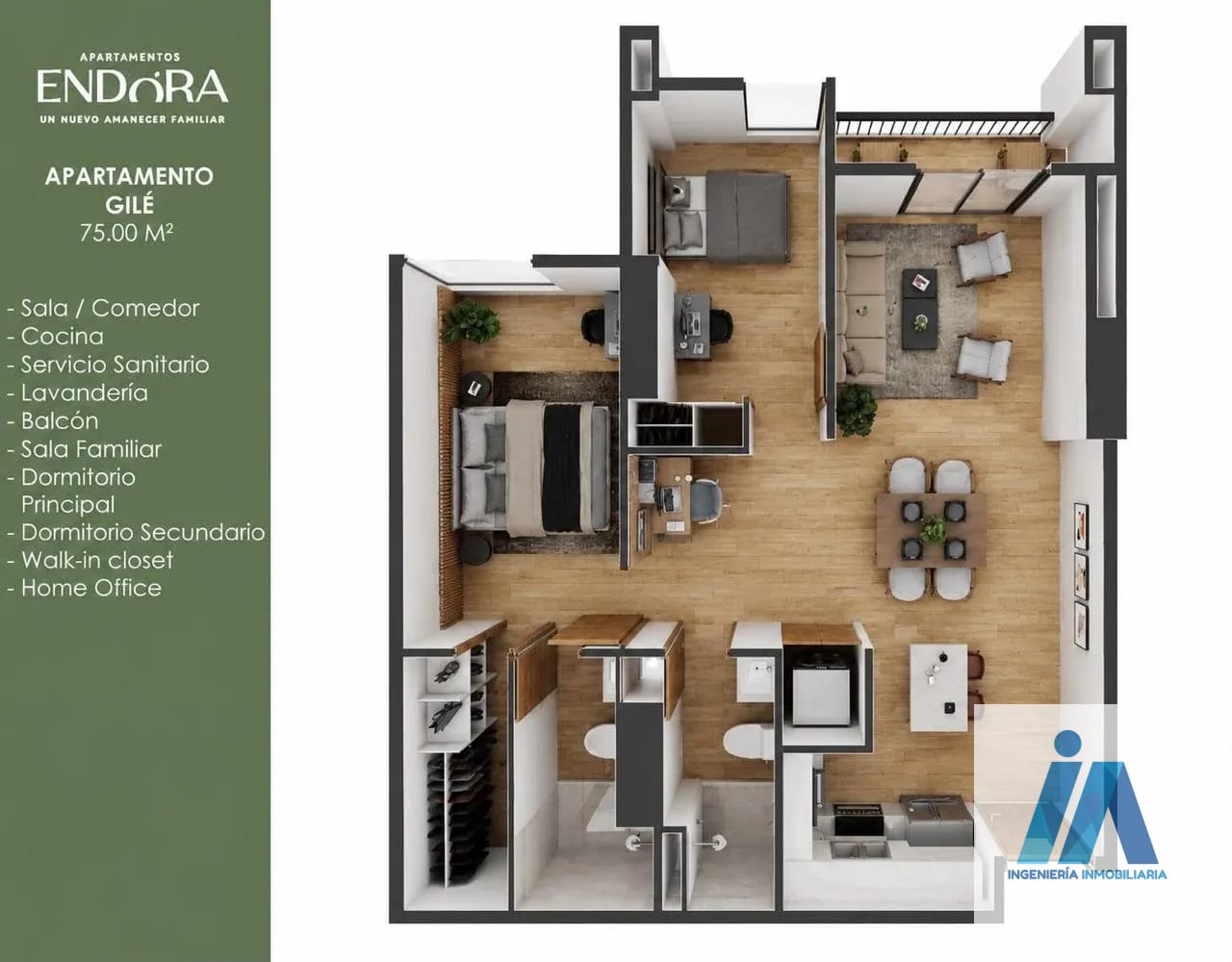 APARTAMENTO EN VENTA 📍 Edificio Endora, zona 11 — Apartamento en Venta en Zona 11, Guatemala, Ciudad — foto 3 de 9