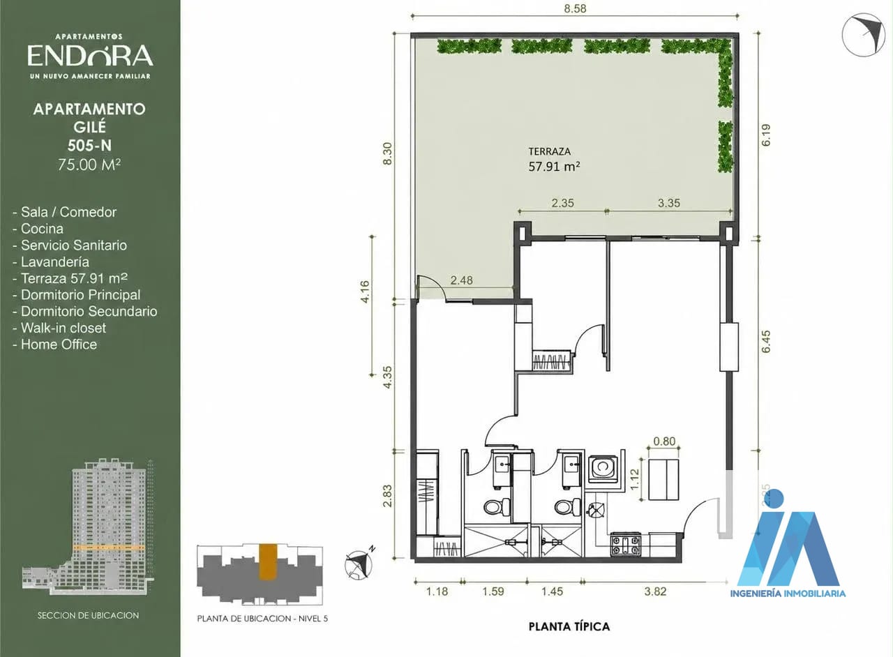 APARTAMENTO EN VENTA 📍 Edificio Endora, zona 11 — Apartamento en Venta en Zona 11, Guatemala, Ciudad — foto 4 de 9