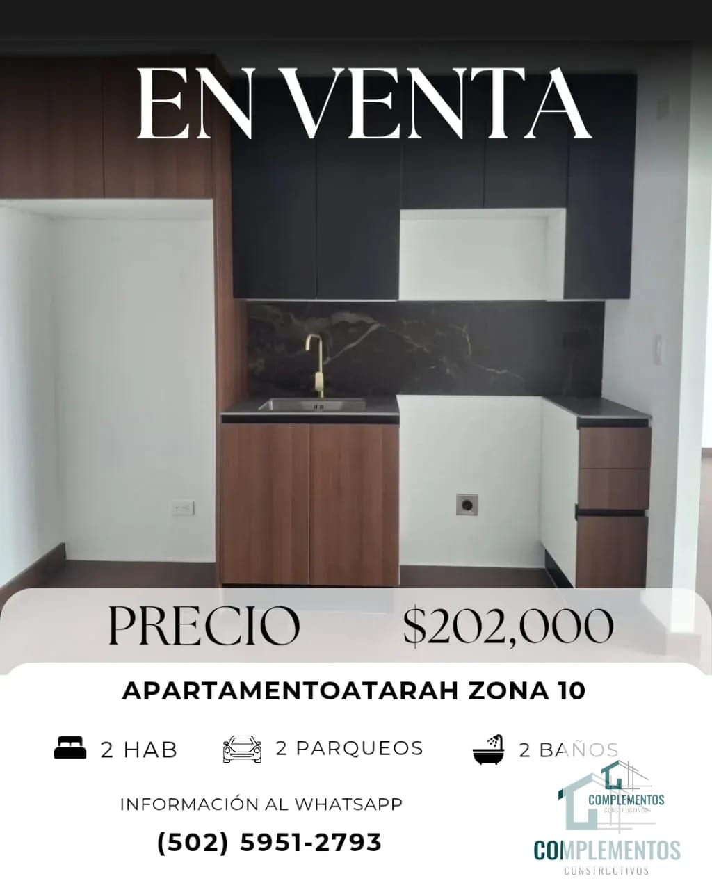 Atarah, Apartamento en venta zona 10 — Apartamento en Venta en Atarah, Zona 10, Guatemala, Ciudad — foto 1 de 11