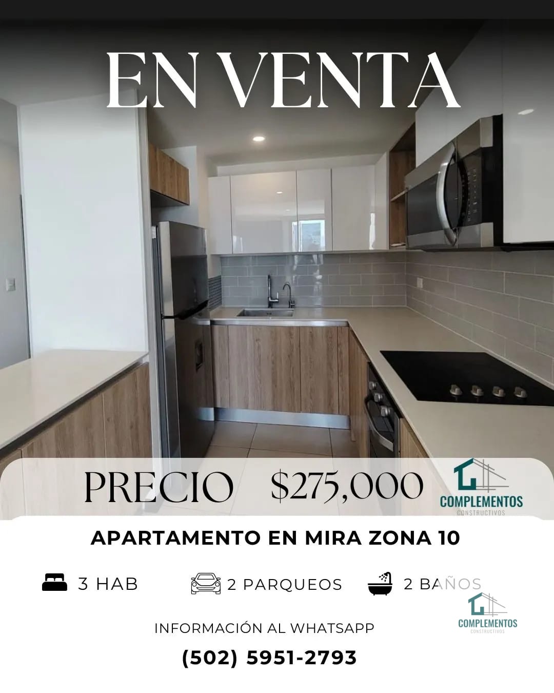 Mira, Apartamento en venta zona 10, 3hab. 100 m2 — Apartamento en Venta en Mira, Zona 10, Guatemala, Ciudad — foto 1 de 9