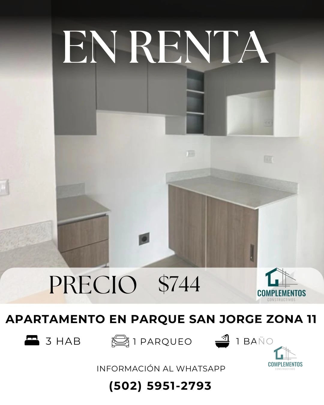 Parque San Jorge, Apartamento en Venta Zona 11, 3hab. 85 m2 — Apartamento en Alquiler en Parque San Jorge, Zona 11, Guatemala, Ciudad — foto 1 de 10