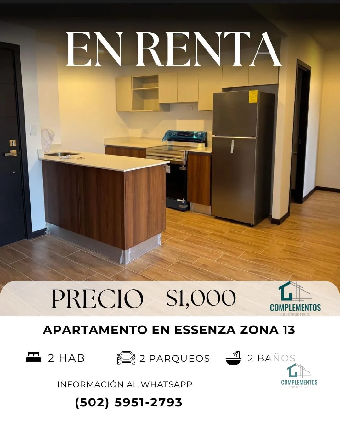 Essenza, Apartamento en Renta Zona 13 — Apartamento en Alquiler en Zona 13, Guatemala, Ciudad — foto 1 de 10