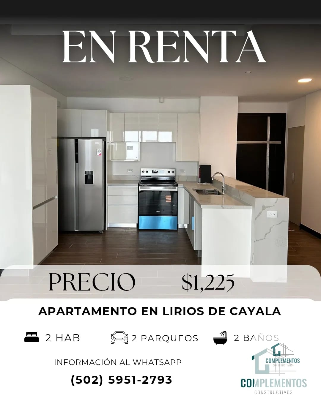 Lirios de Cayala, Apartamento en Renta Zona 16 — Apartamento en Alquiler en Lirios de Cayalá II, Zona 16, Guatemala, Ciudad — foto 1 de 10