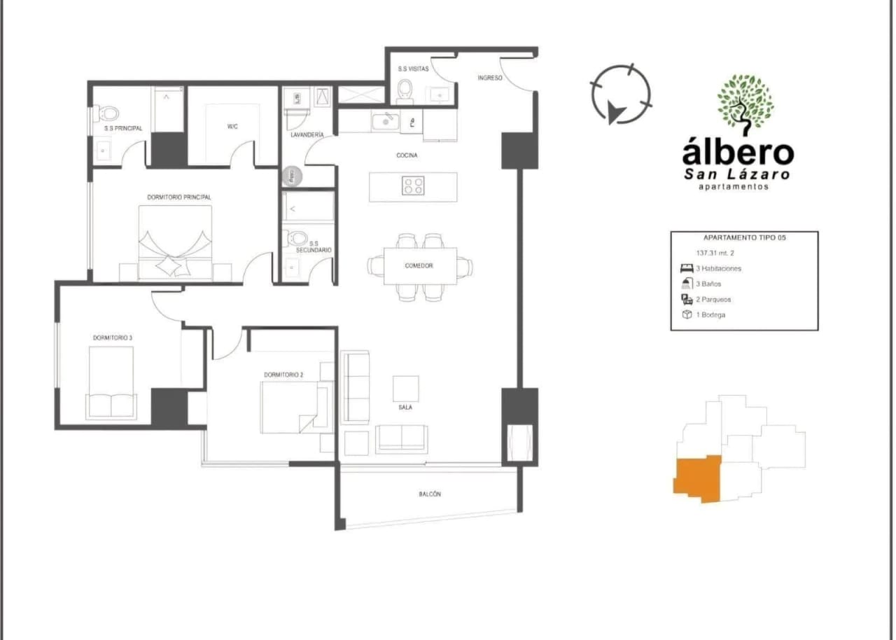 Amplio e iluminado apartamento en venta Albero San Lazaro zona 15 — Apartamento en Venta en Albero San Lazaro, Zona 15, Guatemala, Ciudad — foto 5 de 10
