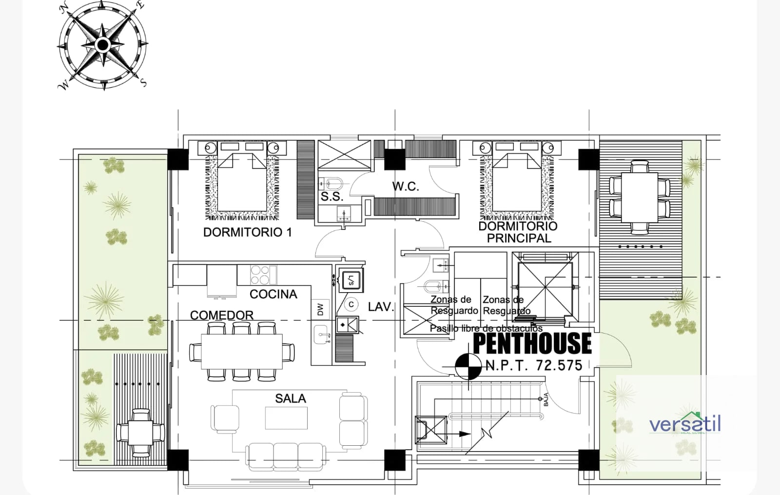 Hermoso Penthouse de dos habitaciones zona 15 venta - 15
