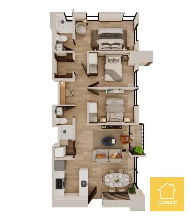 Apartamento en Avenida Mariscal Zona 11 de 3 Hab AGT2949 Altaire — Apartamento en Alquiler en Balmes 47, Zona 11, Guatemala, Ciudad — foto 7 de 10