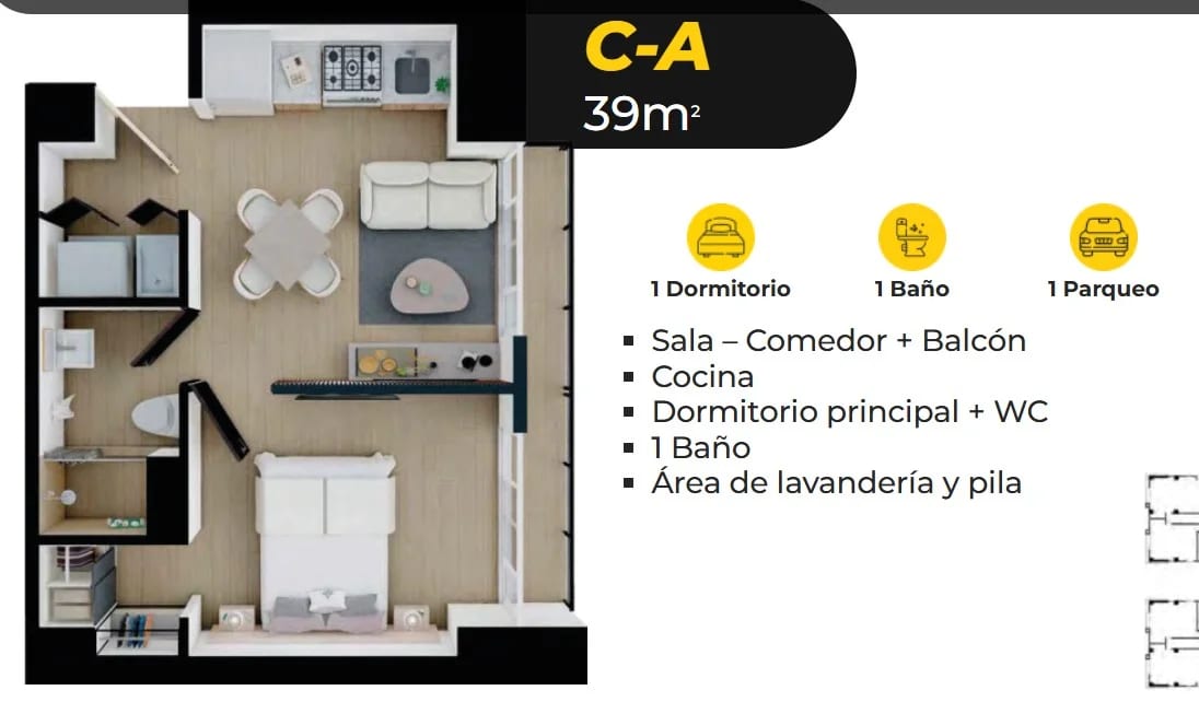 Z.2 EL ZAPOTE APTO. EN ALQUILER EDIFICIO VERTICAL — Apartamento en Alquiler en Vertical El Zapote, Zona 2, Guatemala, Ciudad — foto 6 de 6