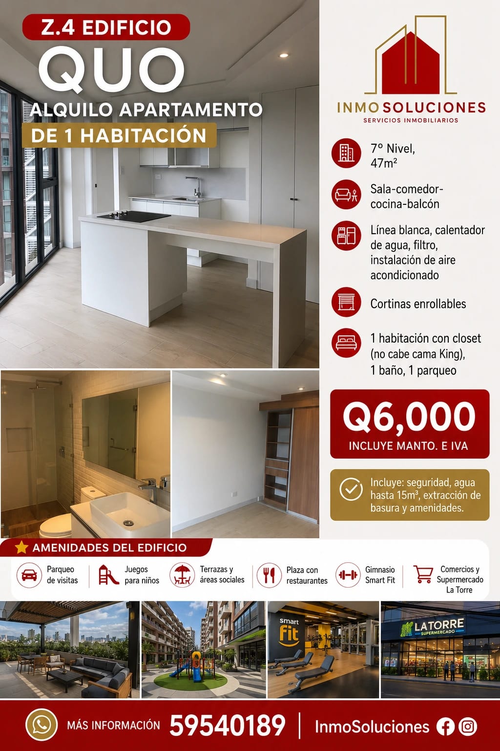 Z.4 Edificio Quo Alquilo Apartamento — Apartamento en Alquiler en QUO, Zona 4, Guatemala, Ciudad — foto 1 de 1