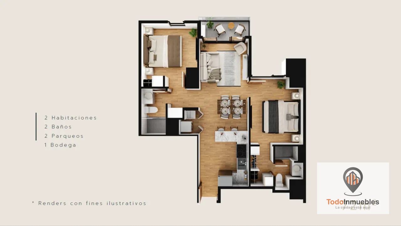 Apartamento de 2 habitación en venta en z10 (en planos) — Apartamento en Venta en Zona 10, Guatemala, Ciudad — foto 9 de 9