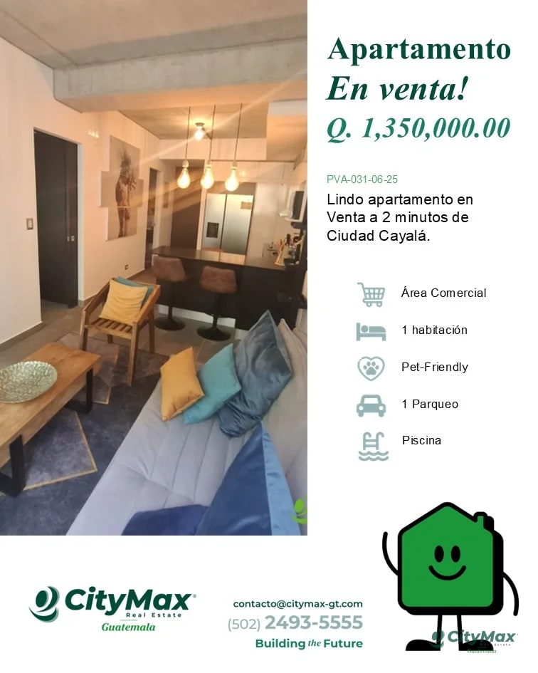 En Venta apartamento 1 habitación Shift Cayala - 1