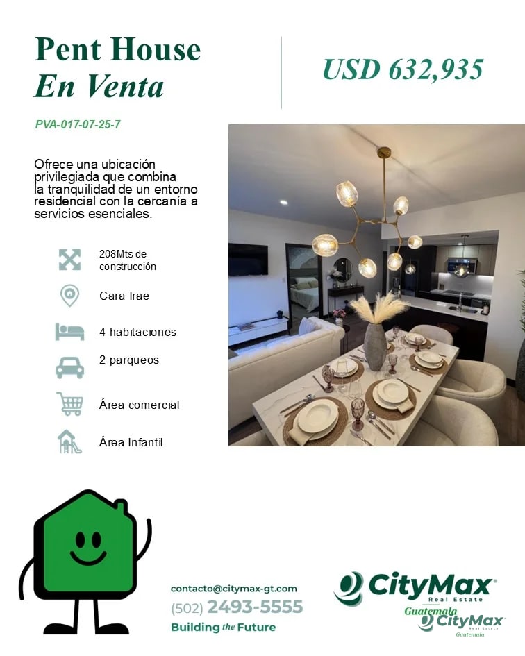 Pent House en venta en VH II Zona 15 Guatemala - 1