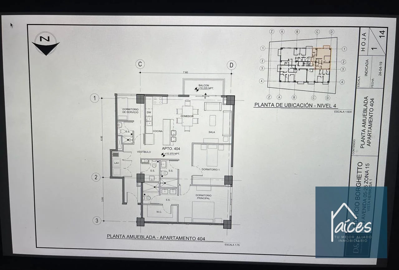 Apartamento en Venta en Edificio Borghetto VH1 en nivel medio bajo *20 - 10