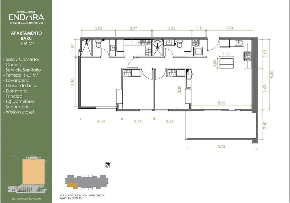 VENTA DE CESIÓN DE DERECHOS – APARTAMENTO TIPO BARÚ 📍 Endora, Zona 11 — Apartamento en Venta en Granai & Townson, Zona 11, Guatemala, Ciudad — foto 4 de 13