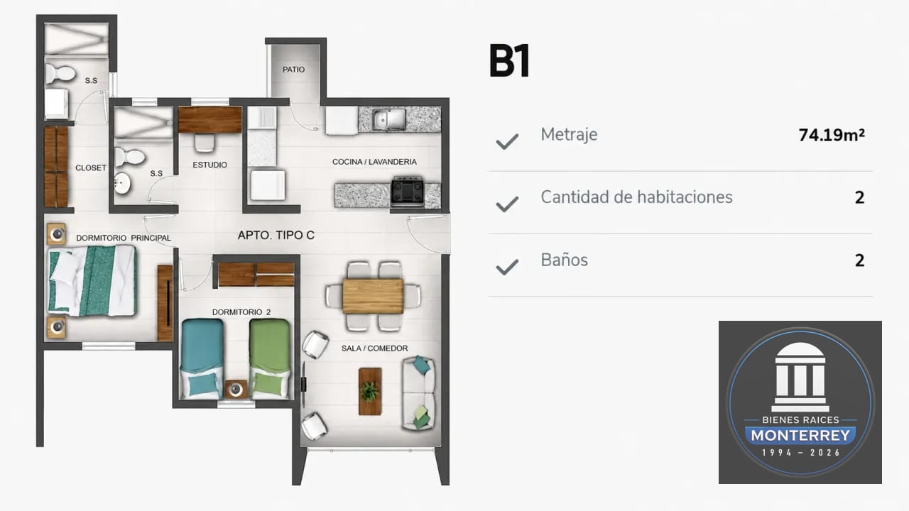 Apartamento en Venta | Condominio Alegria | Zona 4 de Mixco — Apartamento en Venta en Condado Naranjo, Zona 4 Mixco, Guatemala, Ciudad — foto 3 de 17
