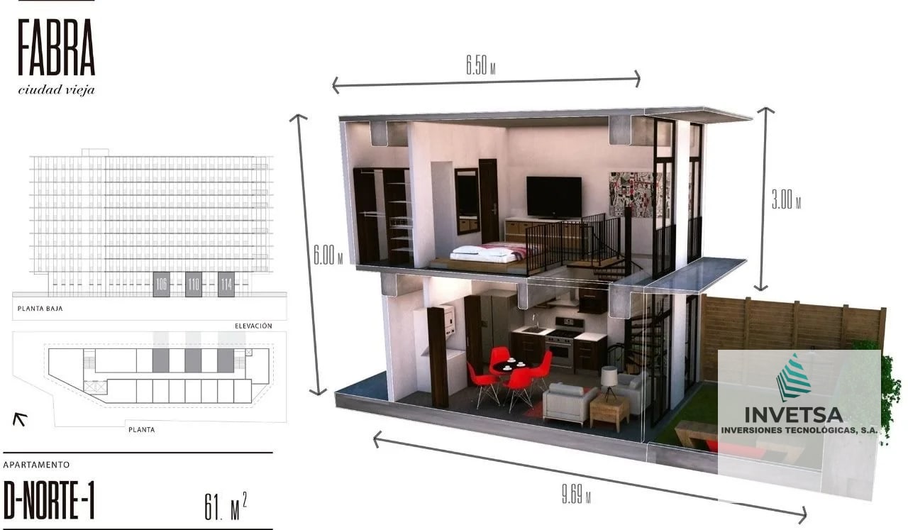 APARTAMENTO TIPO LOFT EN VENTA ZONA 10 FABRA - 2