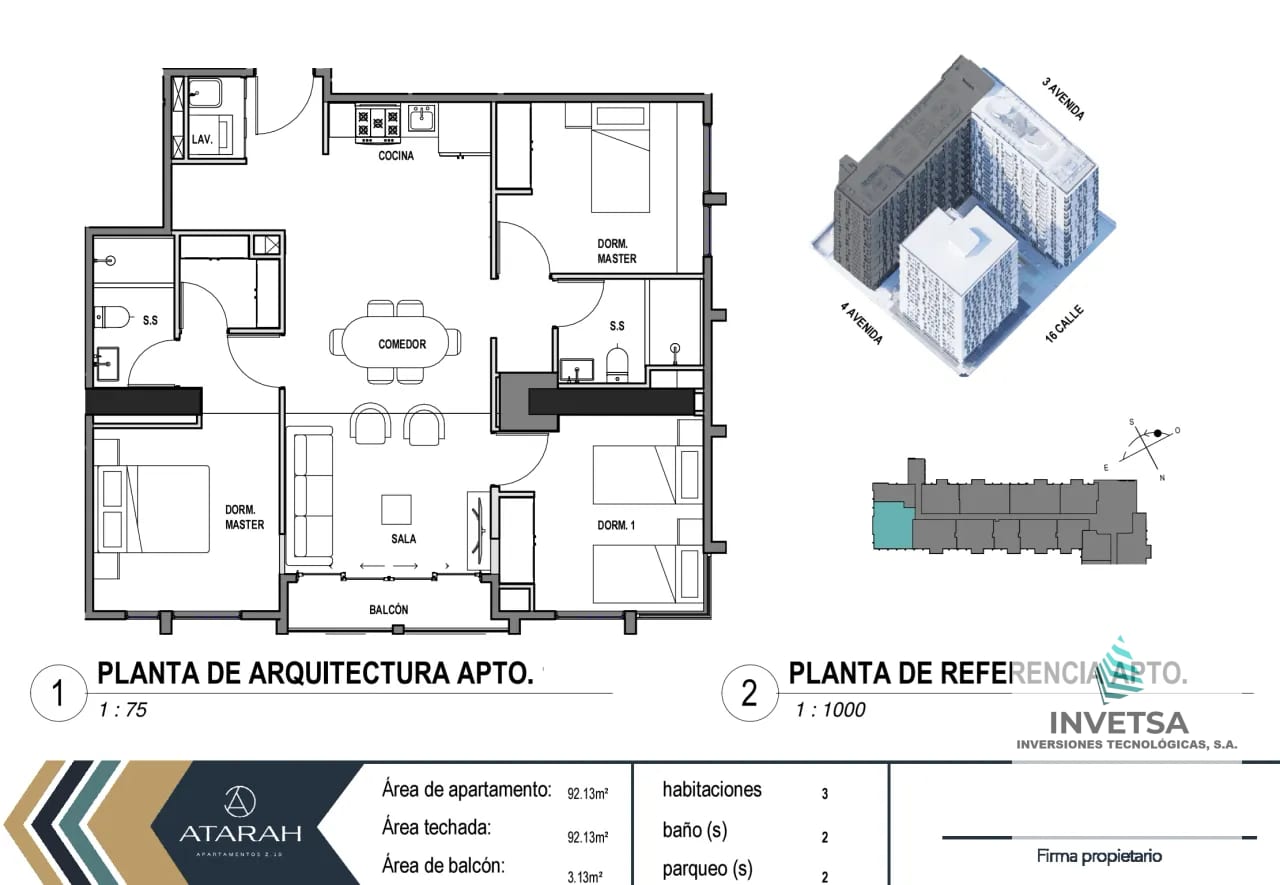 Renta 3 Dormitorios - Atarah Z. 10 - para Estrenar — Apartamento en Alquiler en Atarah, Zona 10, Guatemala, Ciudad — foto 13 de 13