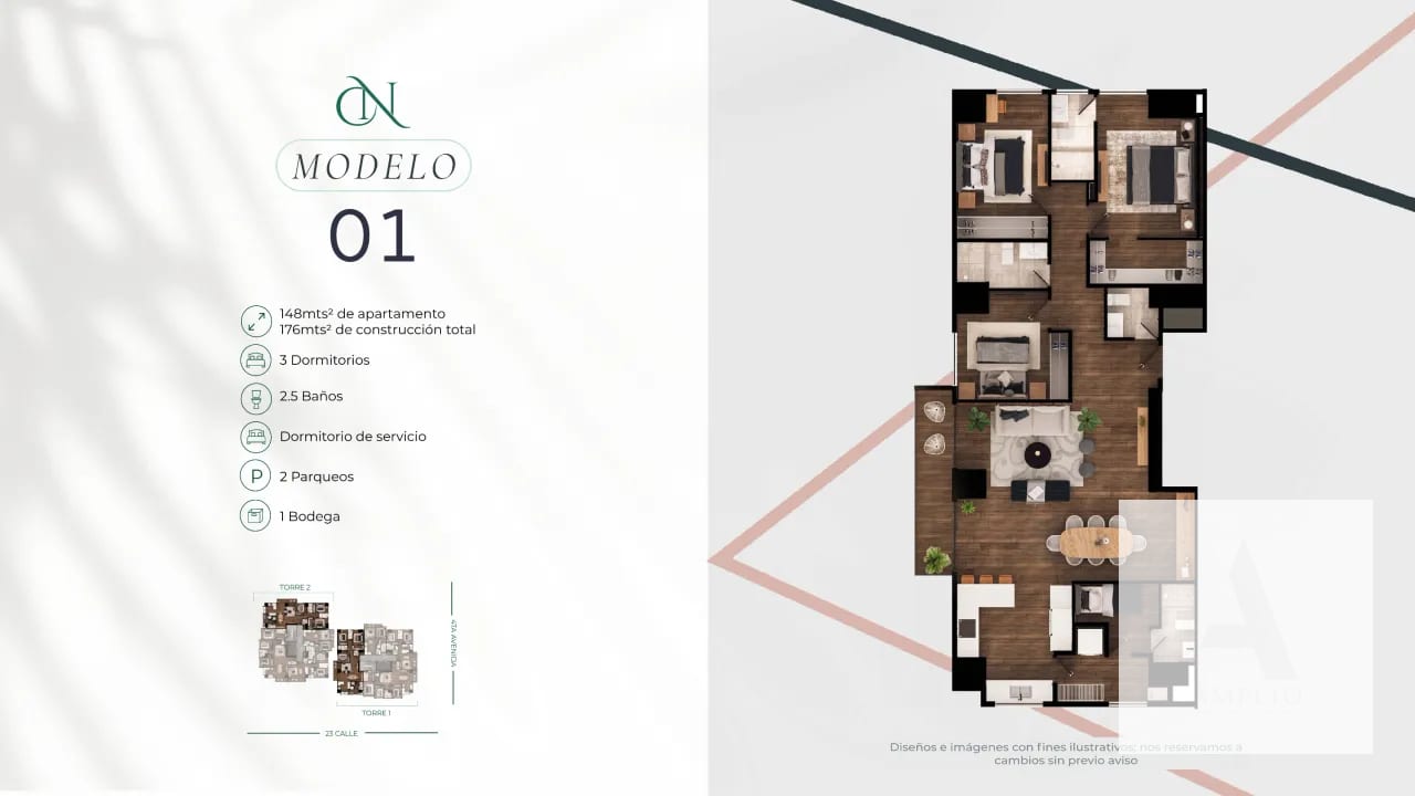Casa Nogal, zona 14 (Proyecto en construcción) — Apartamento en Venta en Zona 14, Guatemala, Ciudad — foto 8 de 14