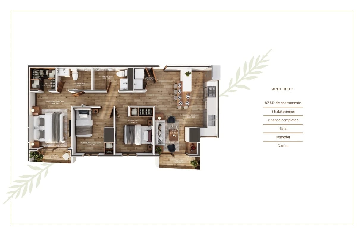 Apartamento Nuevo en Renta zona 13, 3 Habitaciones — Apartamento en Alquiler en Zona 13, Guatemala, Ciudad — foto 1 de 9