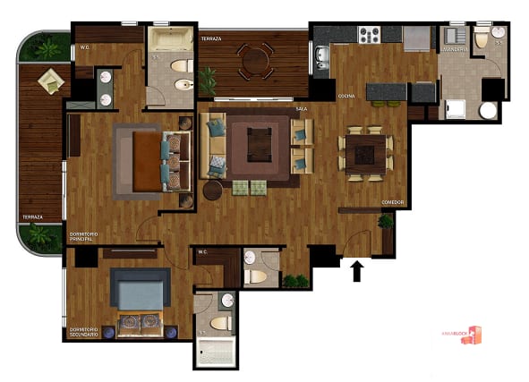Amueblado, hermoso y elegante — Apartamento en Alquiler en Zona 10, Guatemala, Ciudad — foto 7 de 17