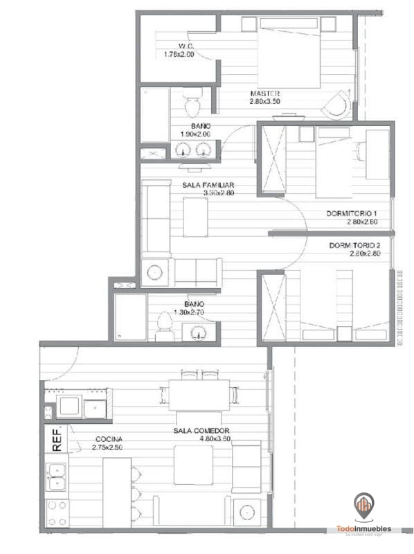 Apartamento Epic 15 venta 3 dormitorios y sala familiar — Apartamento en Venta en Epic15, Zona 15, Guatemala, Ciudad — foto 6 de 9