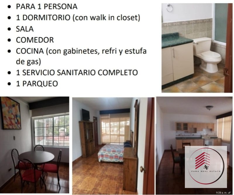 Apartamento amueblado de una habitación en zona 10 Oakland a una cuadra de Oakland mall - 1