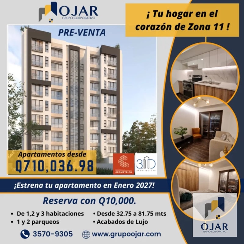 APARTAMENTOS EN PRE-VENTA EN ZONA 11, A 1 CUADRA DE CC MIRAFLORES - 10