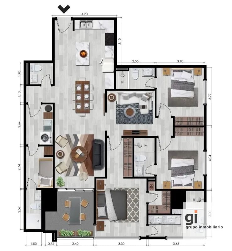 Apartamento en Venta en Zona 10 con EspaciosFuncionales — Apartamento en Venta en Zona 10, Guatemala, Ciudad — foto 8 de 17