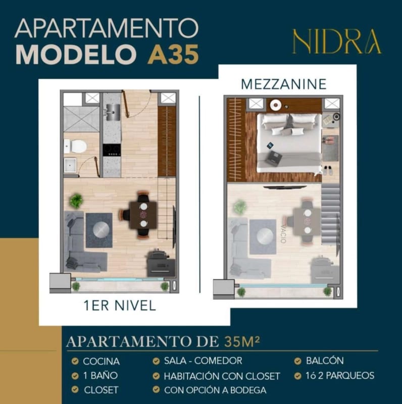 Vendo Loft para estrenar en Zona 15 VH1. Dentro de garita — Apartamento en Venta en Vista Hermosa I, Zona 15, Guatemala, Ciudad — foto 7 de 8