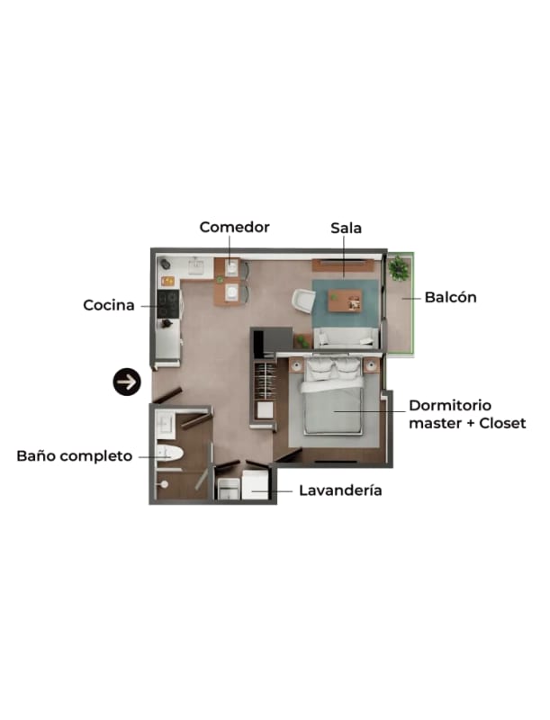 Apartamento De 1 Habitación En Pre Venta Oakland Zona 10, Entrega 2028 — Apartamento en Venta en Zona 10, Guatemala, Ciudad — foto 4 de 4