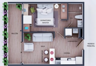 Apartamento en venta de 1 habitación con balcón en zona 15 Vista Hermosa 1 — Apartamento en Venta en Vista Hermosa I, Zona 15, Guatemala, Ciudad — miniatura 14 de 14