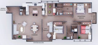 Apartamento en venta de 3 habitaciones + estudio + sala familiar en zona 15 Vista Hermosa 1 — Apartamento en Venta en Vista Hermosa I, Zona 15, Guatemala, Ciudad — miniatura 15 de 15