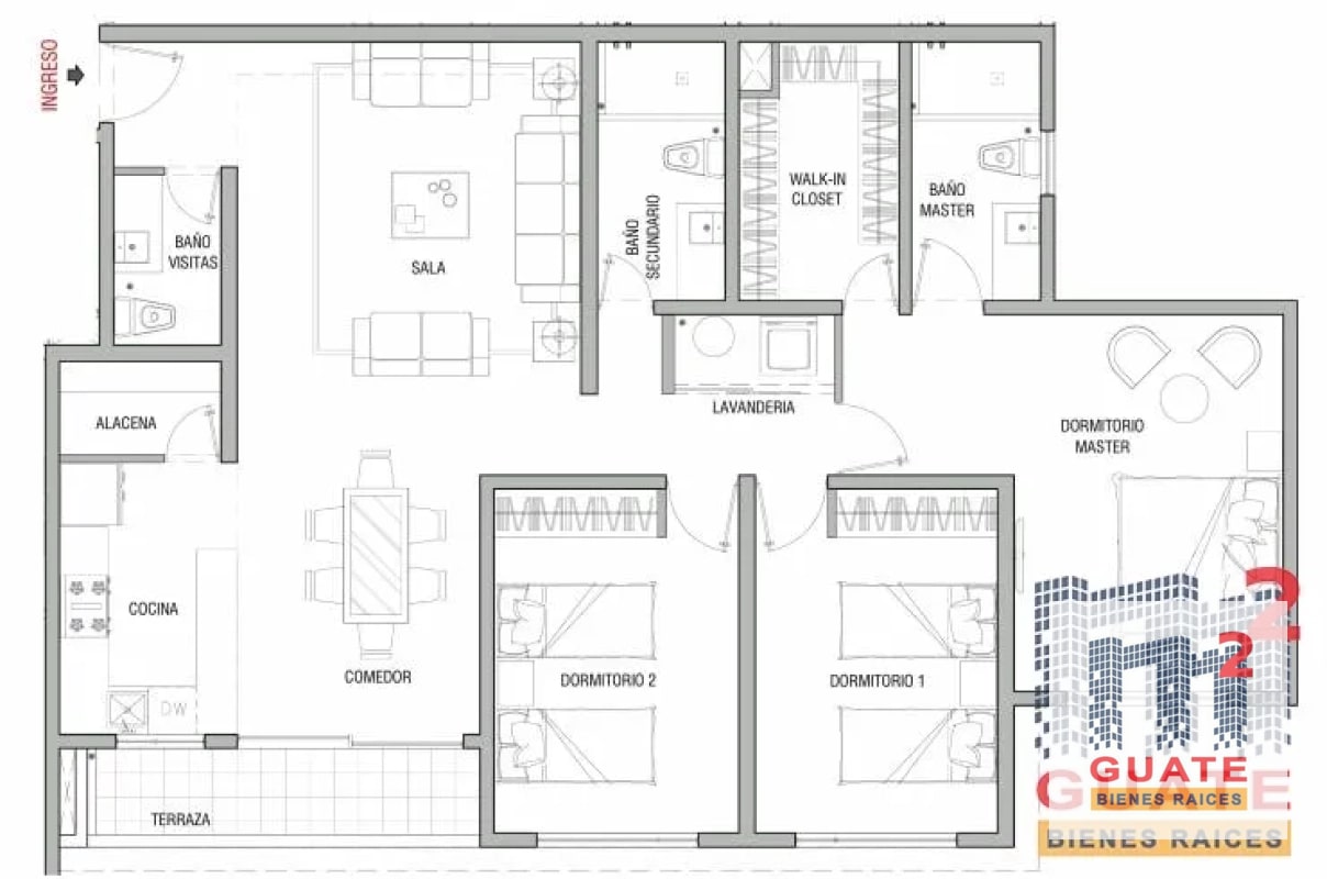 Apartamento en Renta, Zona 14 - 10